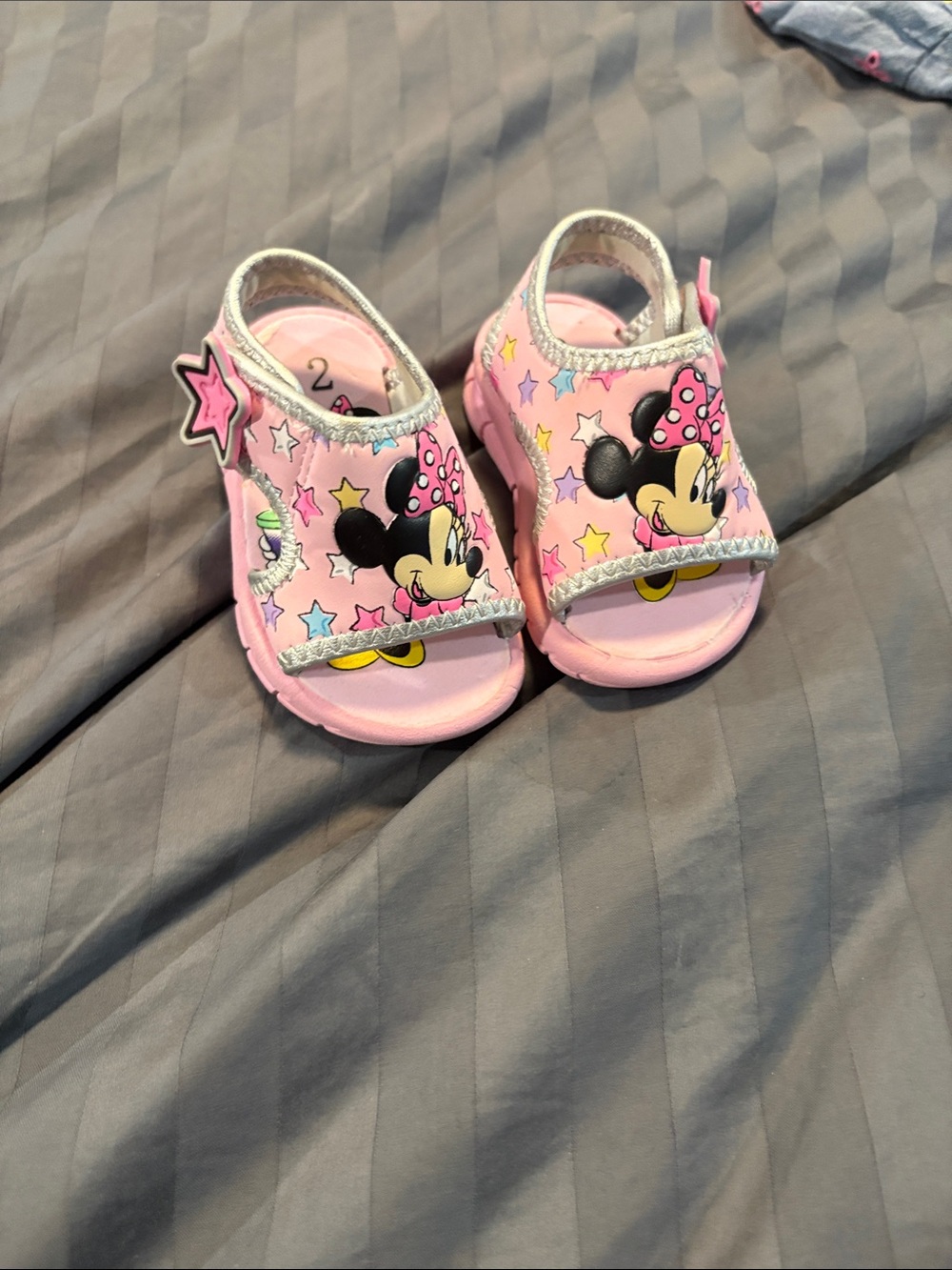 Disney Pink Minnie Mouse Star Accent Toddler Sandals